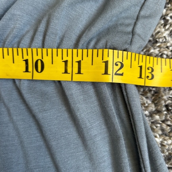 Shop Dordor blue/gray wide leg jumpsuit with halter tie top size small - Picture 5 of 11